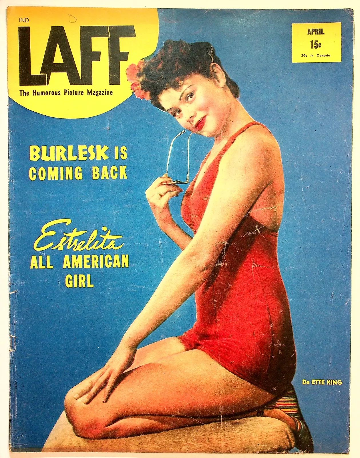 LAFF magazine side cover  Vol 7 No  1  April 1946