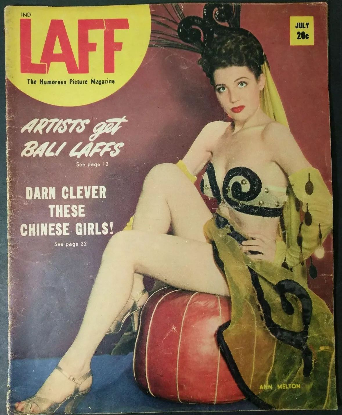 LAFF magazine side cover  Vol 8 # 4  July 1947