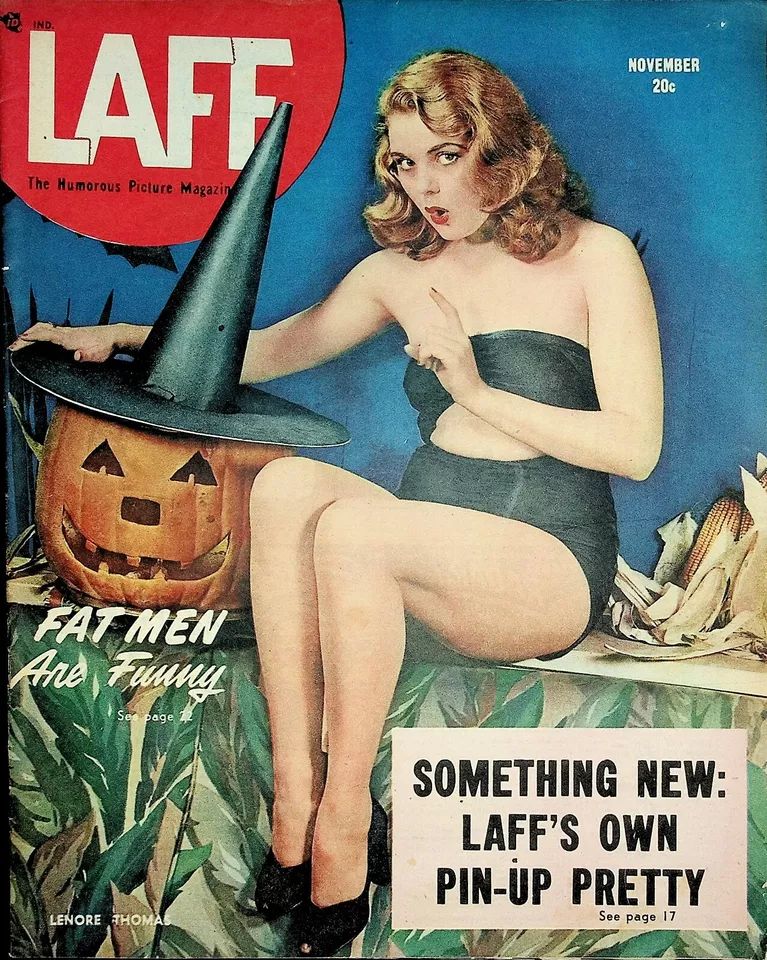 LAFF magazine side cover  Vol 8 # 8  November 1947