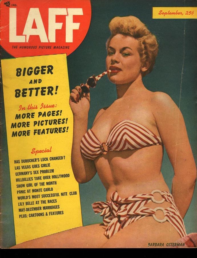 LAFF magazine side cover  Vol 10 # 6  September 1949