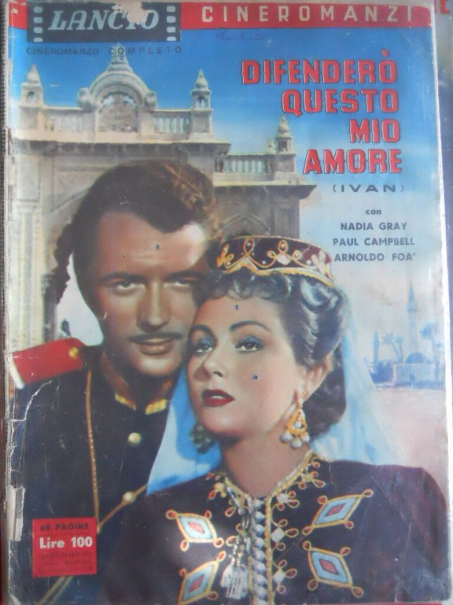 LANCIO CINEROMANZI magazine side cover Issue 22   1959