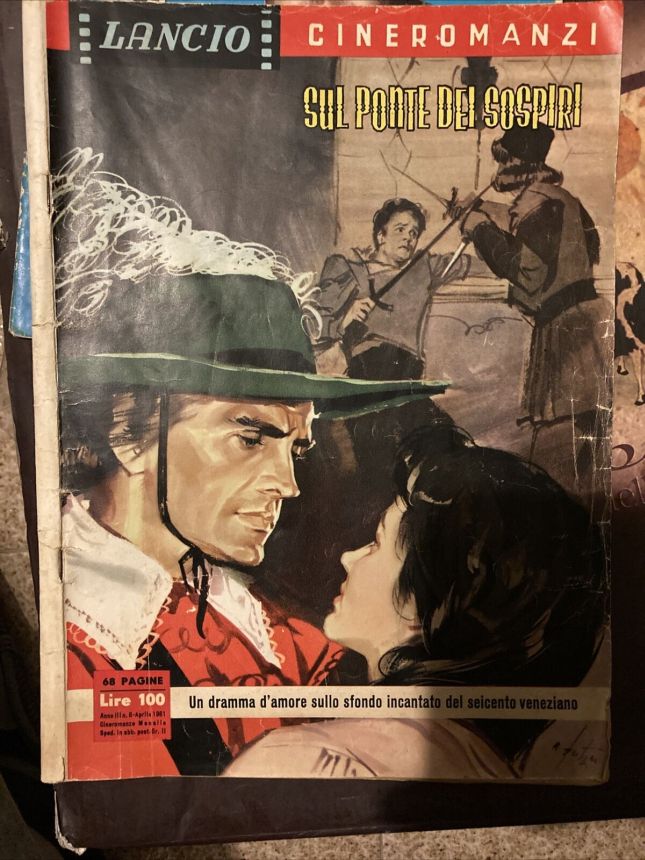 LANCIO CINEROMANZI magazine side cover 8 April 1961