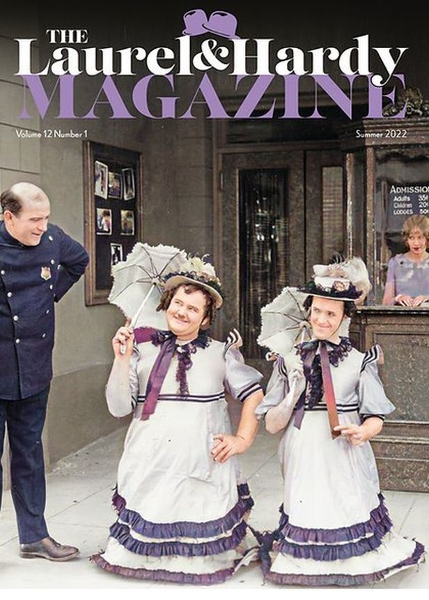 LAUREL AND HARDY MAGAZINE | THE magazine side cover  Vol 12 No  1 Summer 2022