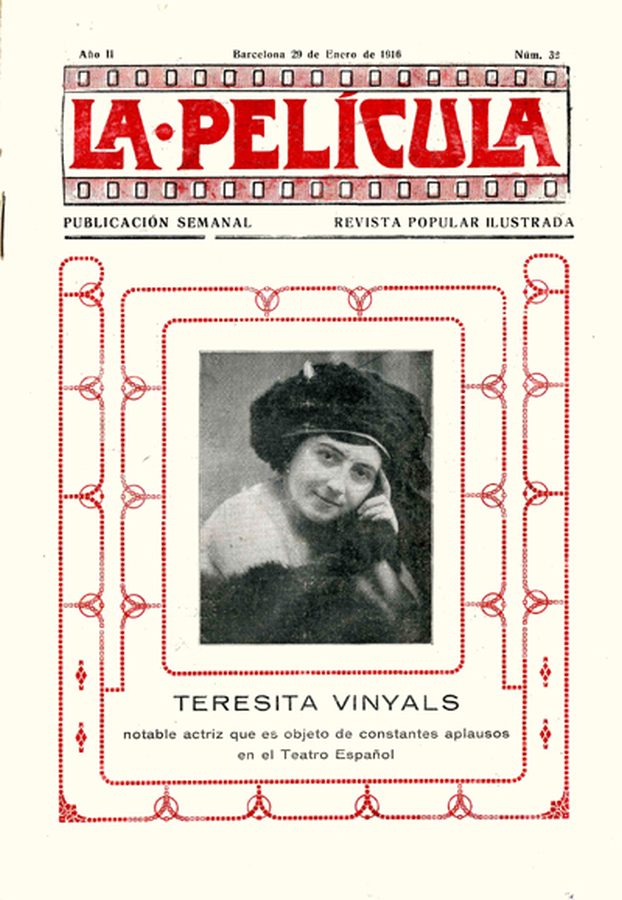 LA PELICULA (SPAIN) magazine side cover Issue 32 29 January 1916