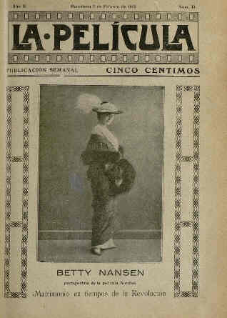 LA PELICULA (SPAIN) magazine side cover Issue 33 5 February 1916