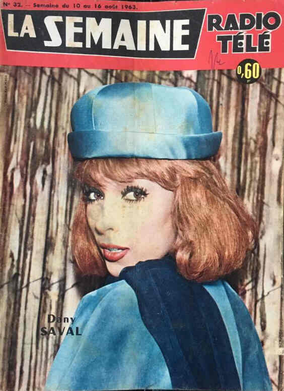 LA SEMAINE RADIO TELE magazine side cover Issue 32 10 August 1962