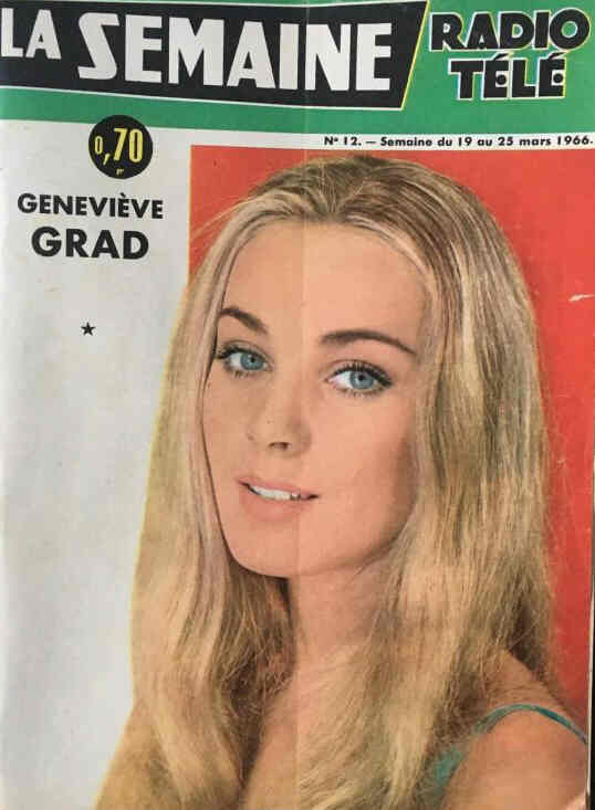 LA SEMAINE RADIO TELE magazine side cover Issue 12 19 March 1966