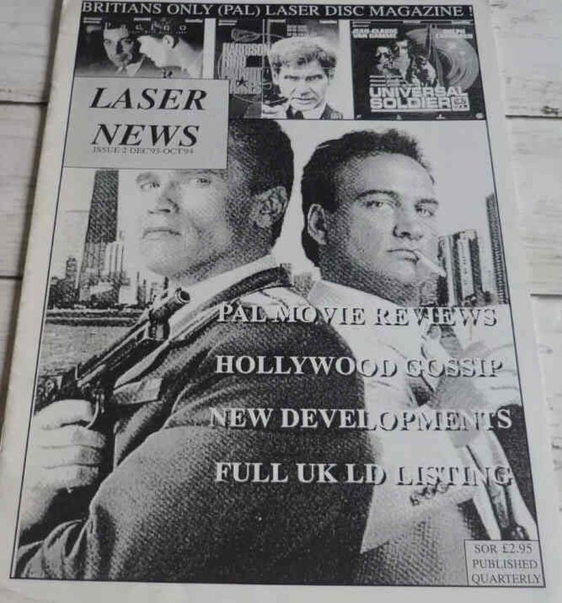 LASER NEWS UK magazine side cover Issue 2  December 1993