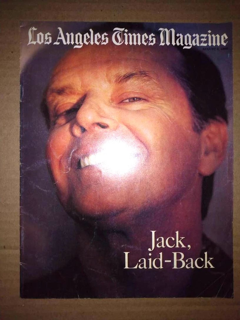 LOS ANGELES TIMES magazine side cover  August 1990