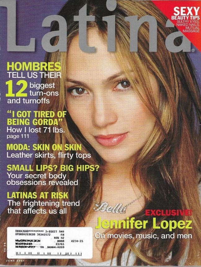 LATINA magazine side cover  June 2001