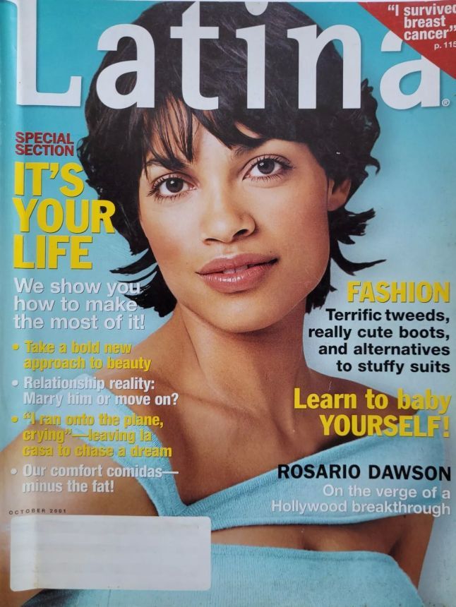 LATINA magazine side cover  October 2001