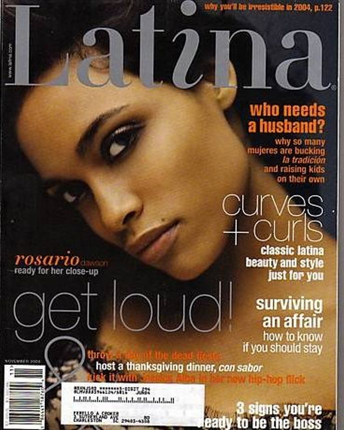LATINA magazine side cover  November 2003