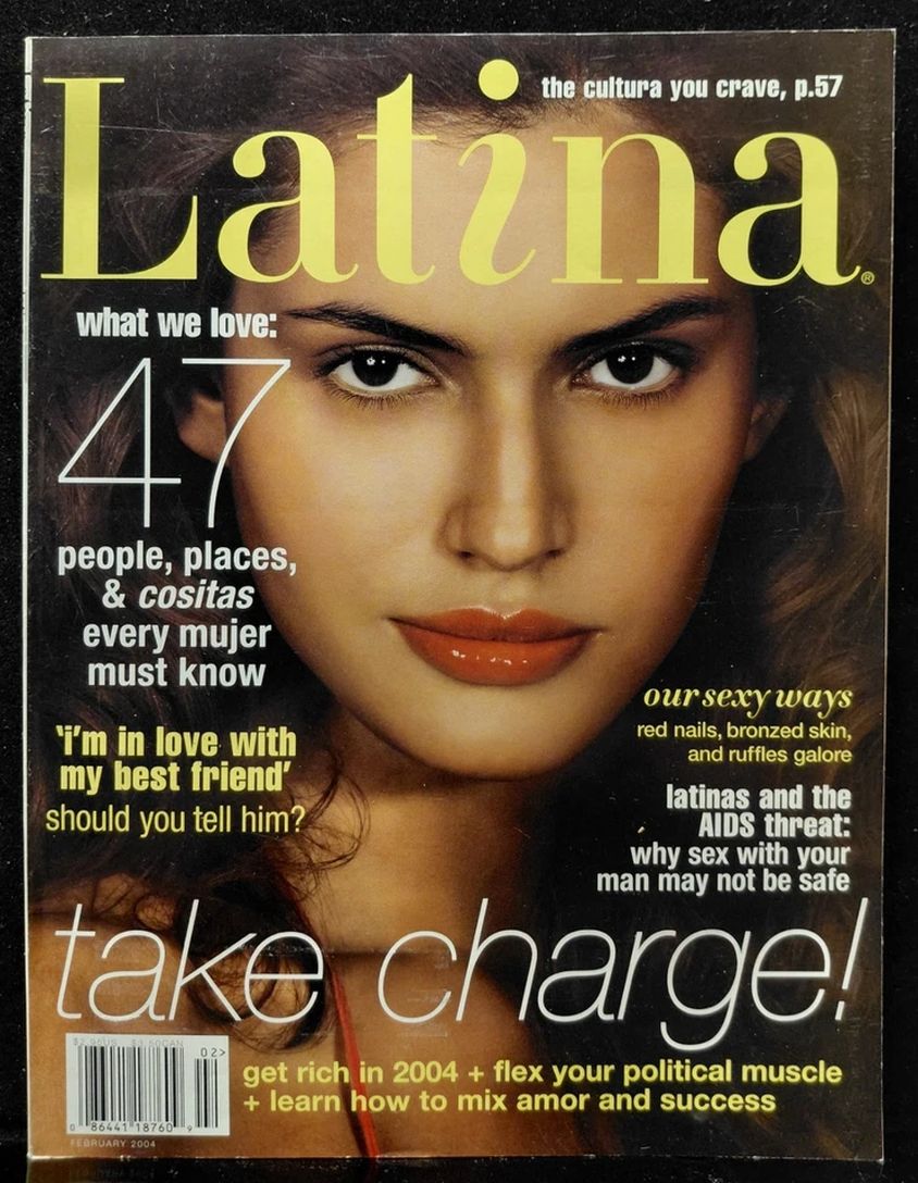 LATINA magazine side cover  February 2004