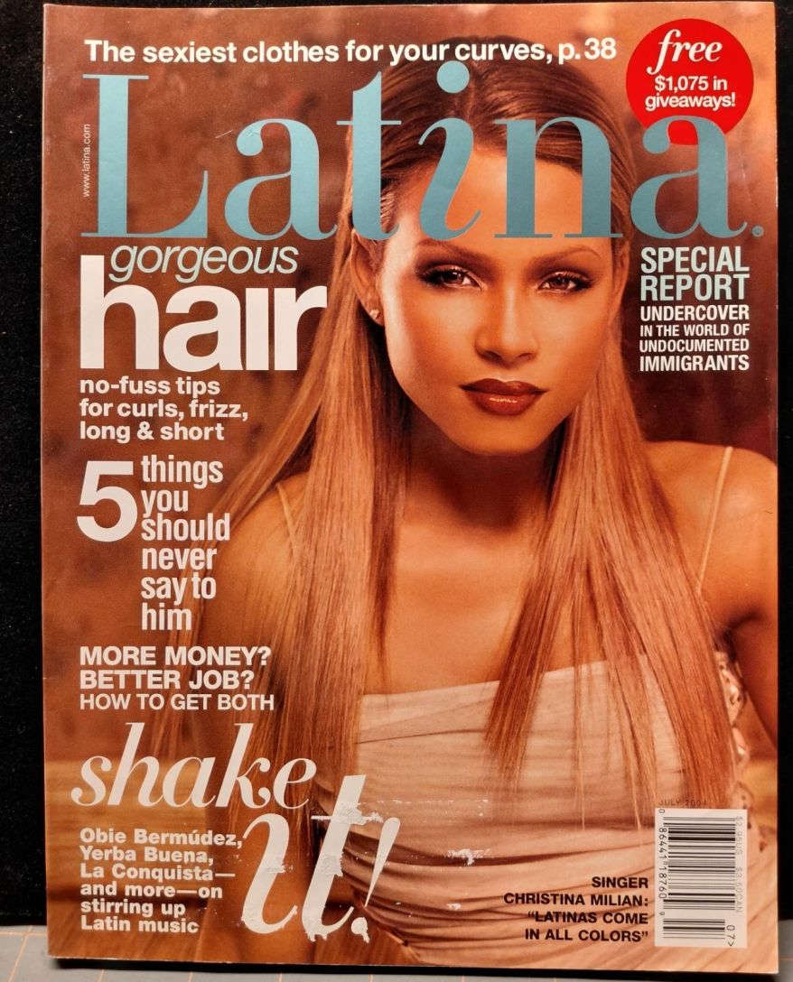 LATINA magazine side cover  July 2004