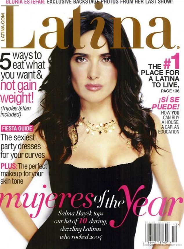 LATINA magazine side cover  December 2004/ January 2005 