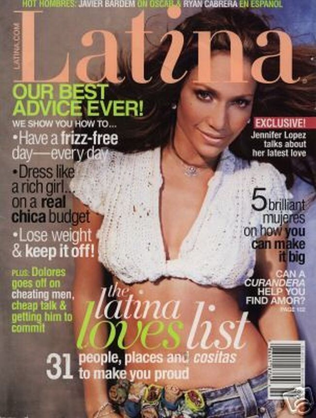 LATINA magazine side cover  February 2005