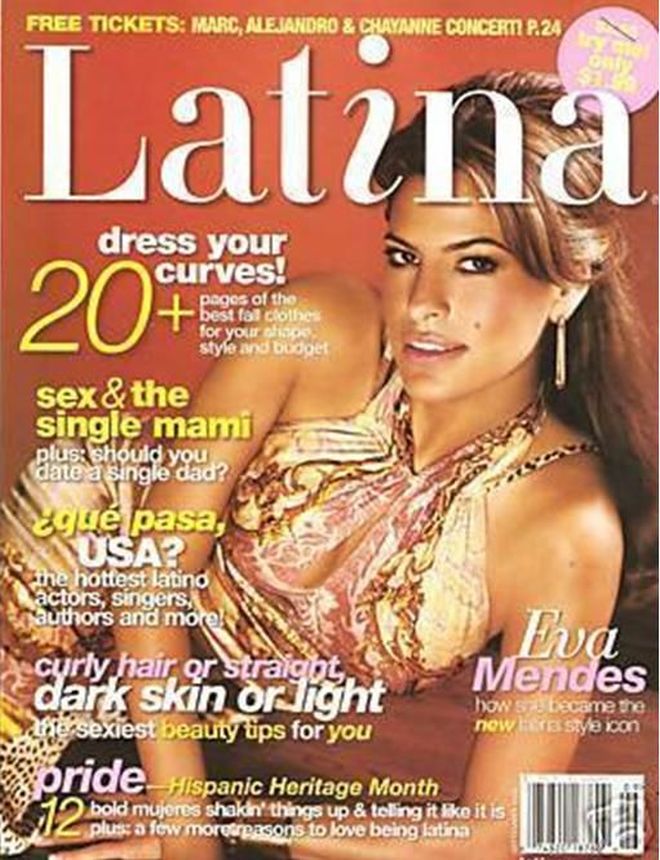 LATINA magazine side cover  September 2005