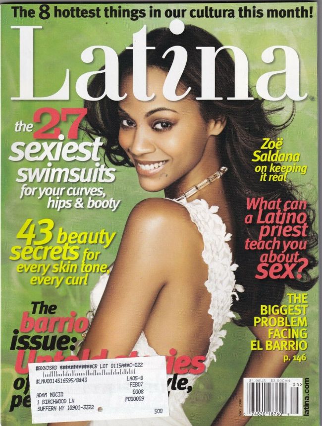 LATINA magazine side cover  May 2006