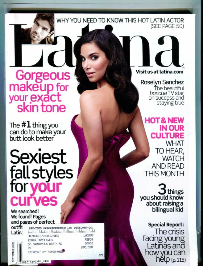 LATINA magazine side cover  September 2007
