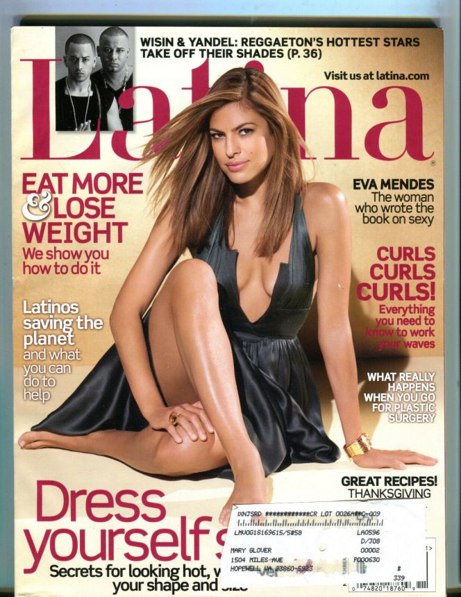 LATINA magazine side cover  November 2007