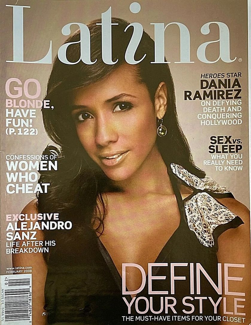 LATINA magazine side cover  February 2008