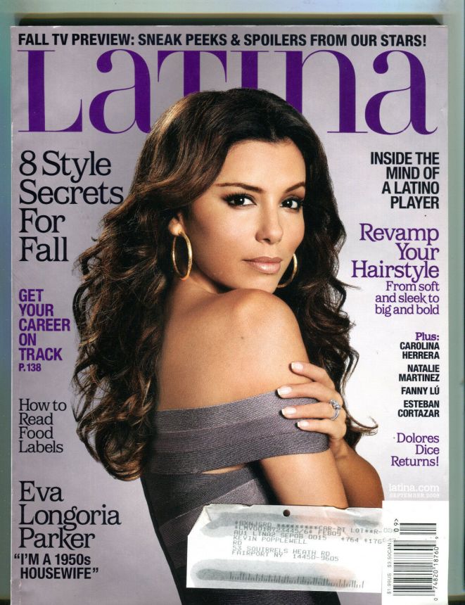 LATINA magazine side cover  September 2008
