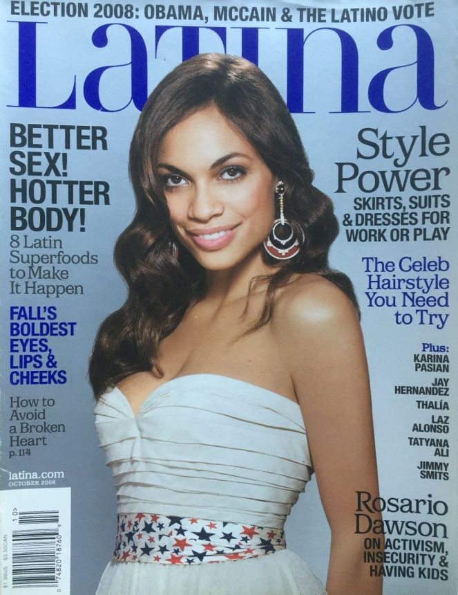 LATINA magazine side cover  October 2008