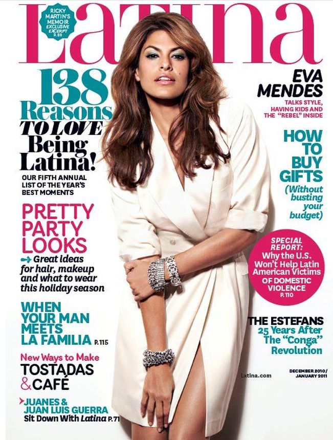 LATINA magazine side cover  December 2010/ January 2011 