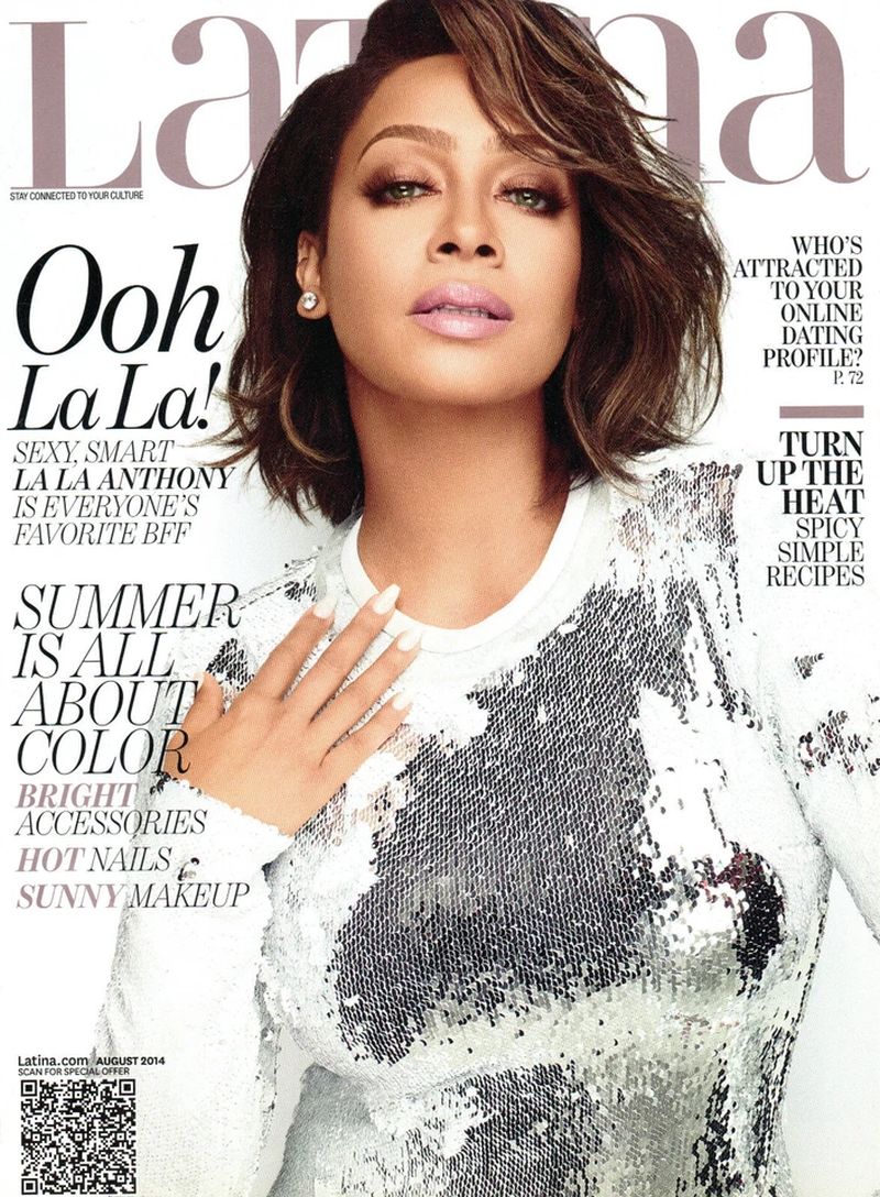 LATINA magazine side cover  August 2014