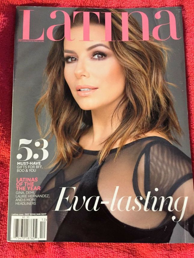 LATINA magazine side cover  December 2016/ January 2017 