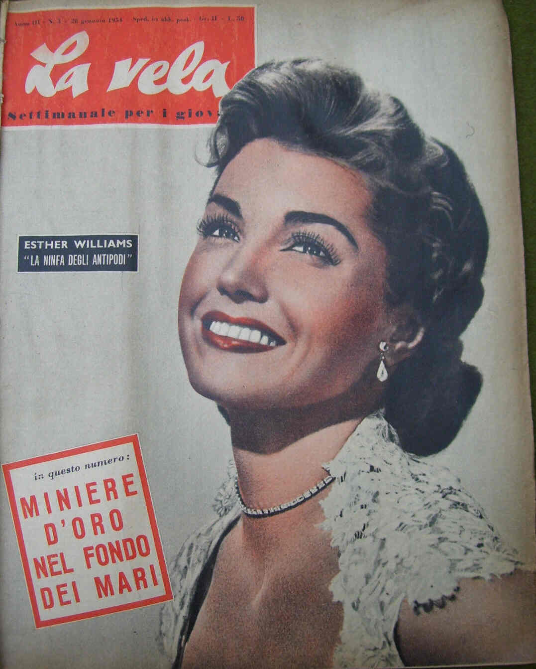 LA VELA magazine side cover Issue 3 28 January 1954