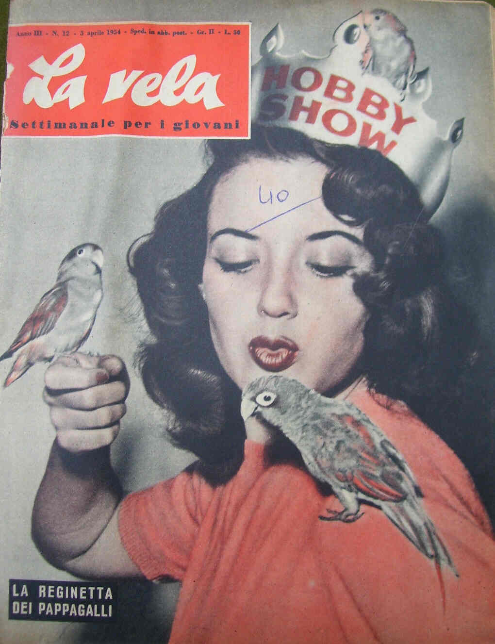 LA VELA magazine side cover Issue 12 3 April 1954