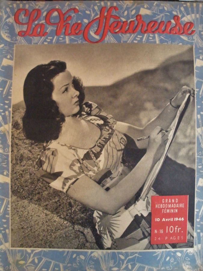 LA VIE HEUREUSE magazine side cover Issue 16 10 April 1946