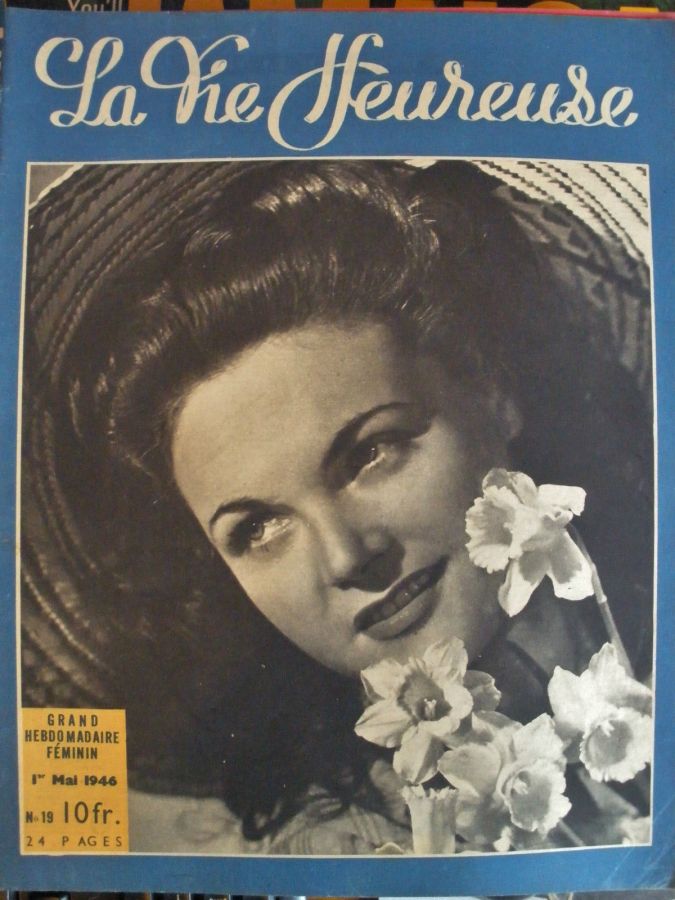 LA VIE HEUREUSE magazine side cover Issue 19 1 May 1946