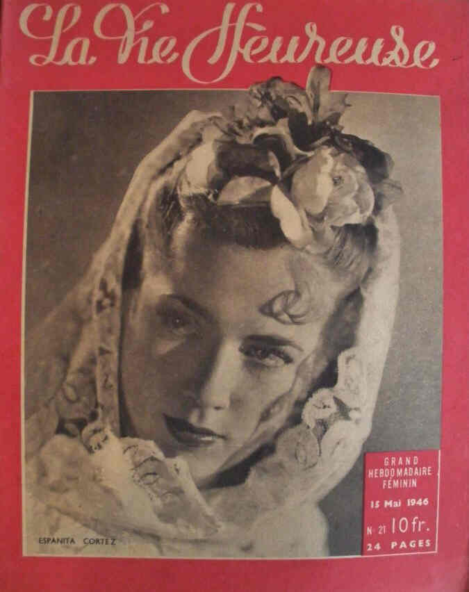 LA VIE HEUREUSE magazine side cover Issue 21 15 May 1946