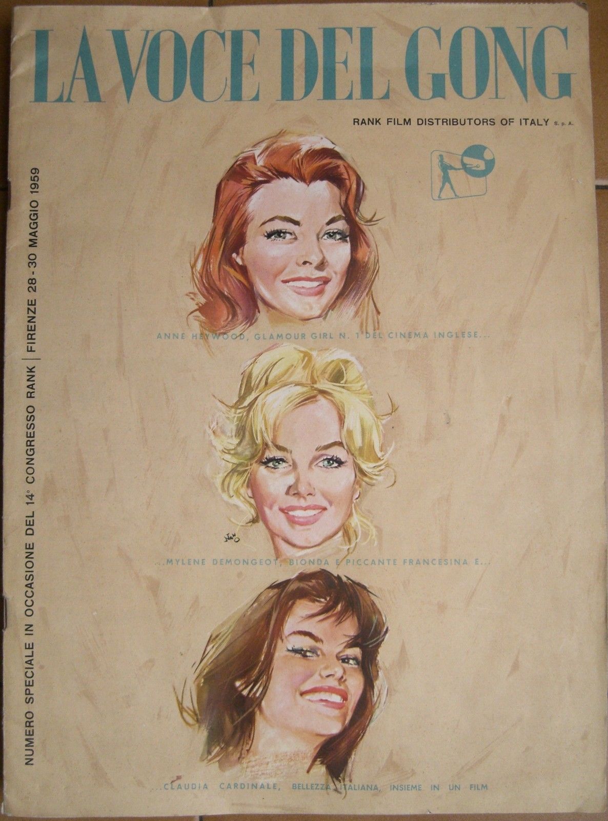 LA VOCE DEL GONG magazine side cover 30 May 1959