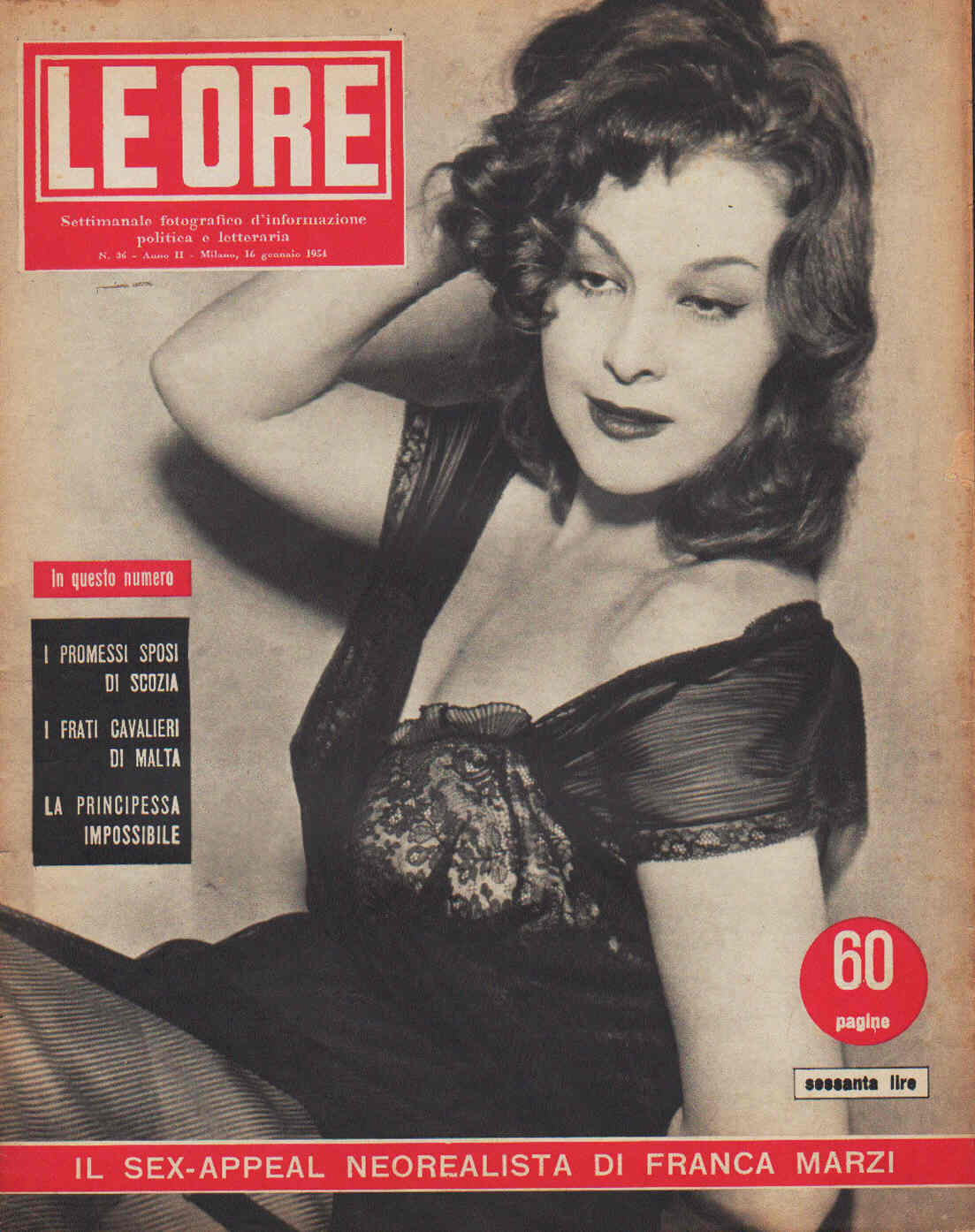 ORE | LE magazine side cover Issue 36 15 January 1954