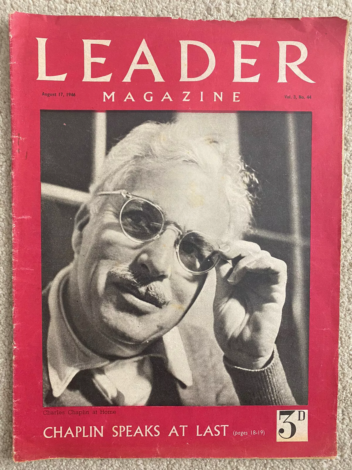LEADER MAGAZINE magazine side cover 17 August 1946