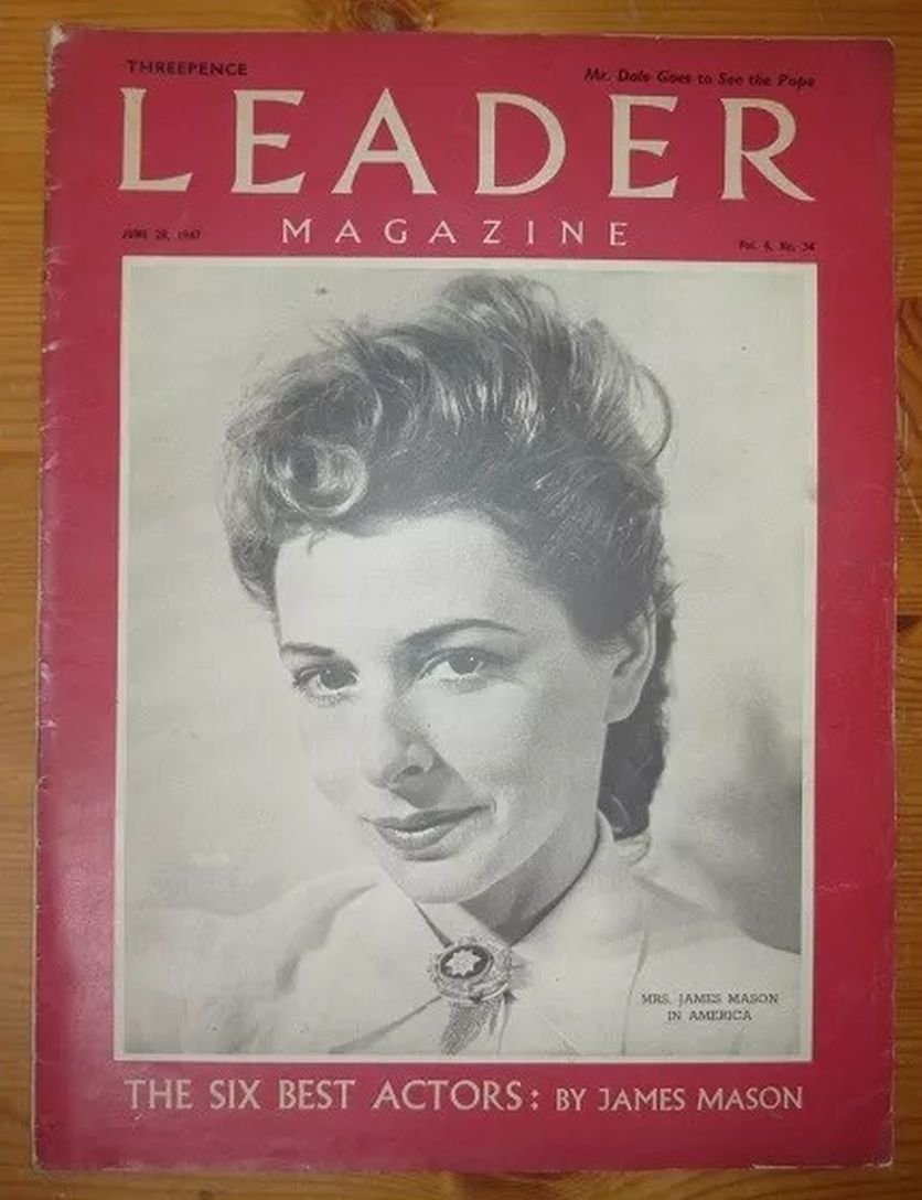 LEADER MAGAZINE magazine side cover 28 June 1947