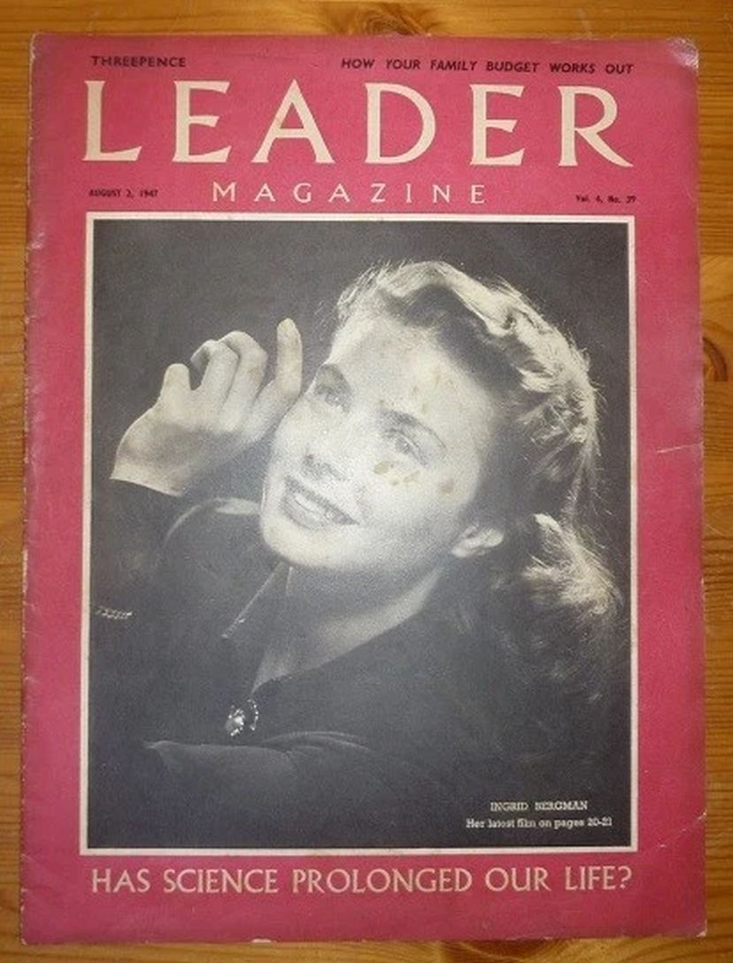 LEADER MAGAZINE magazine side cover 2 August 1947