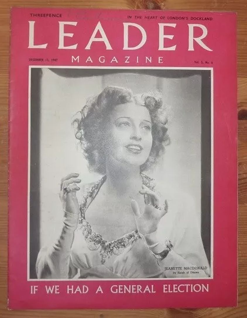 LEADER MAGAZINE magazine side cover 13 December 1947