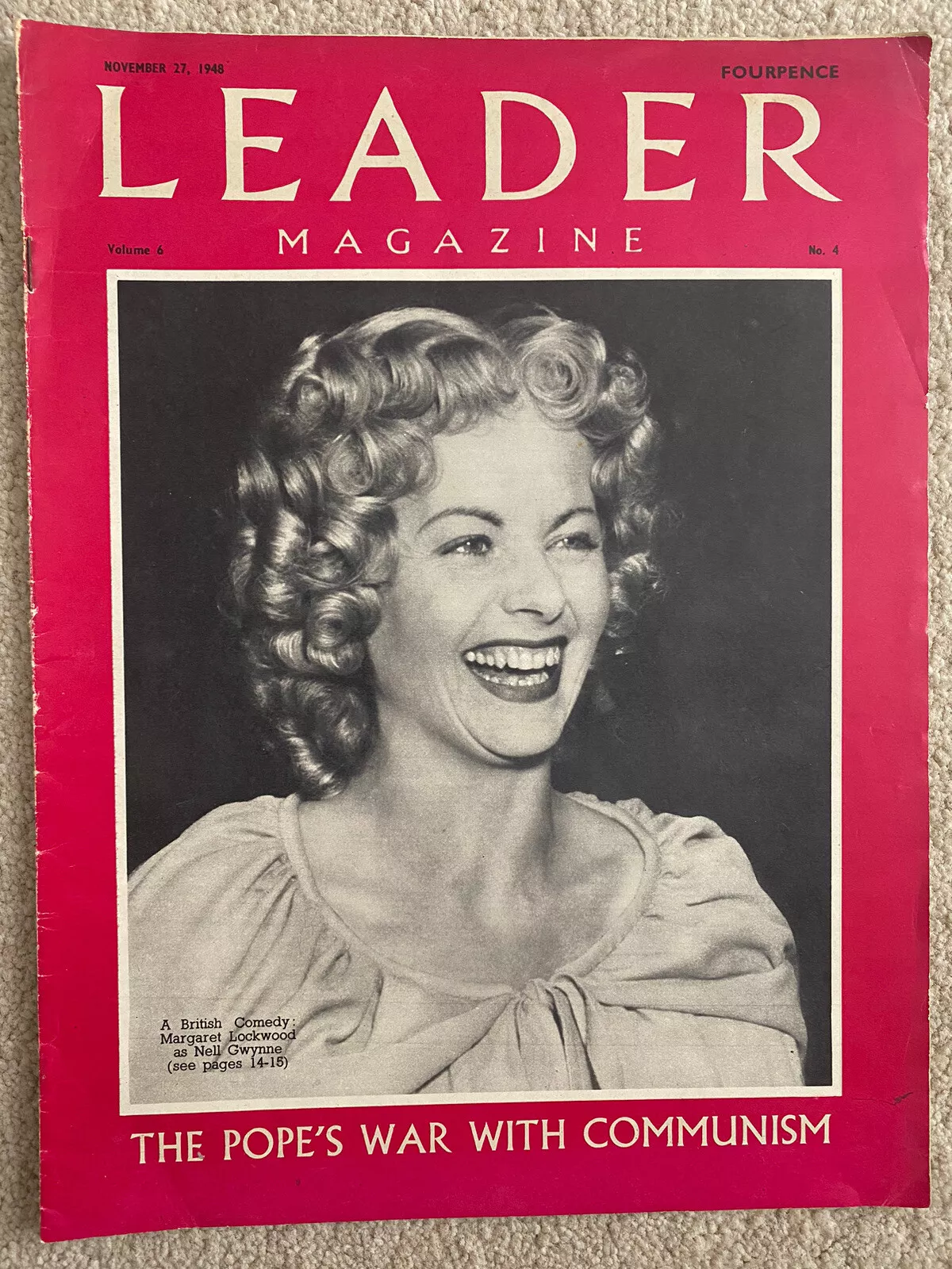 LEADER MAGAZINE magazine side cover 27 November 1948