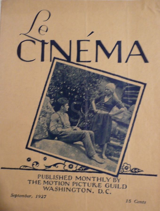 LE CINEMA  magazine side cover Issue 1  September 1927