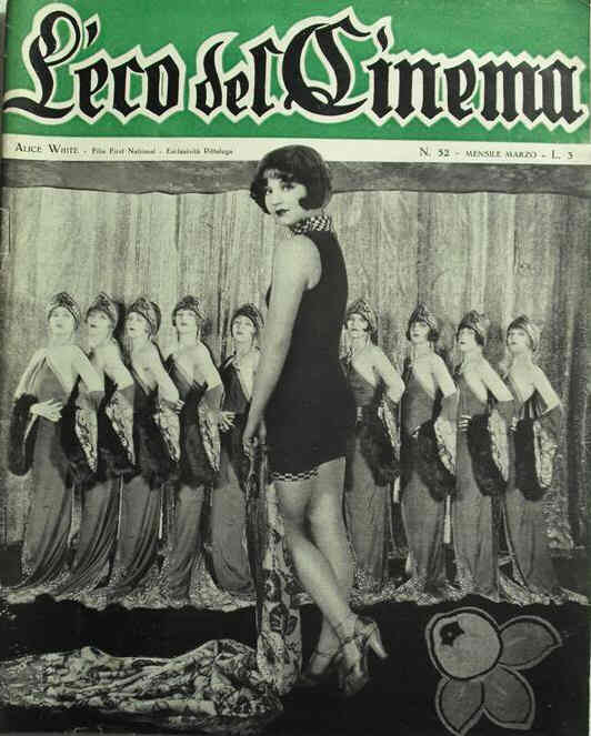 ECO DEL CINEMA magazine side cover Issue 52 March 1928