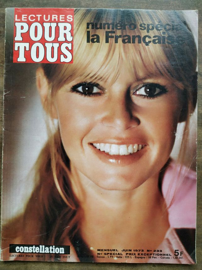 LECTURES POUR TOUS magazine side cover Issue 233  June 1973