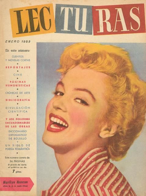 LECTURAS magazine side cover January 1953