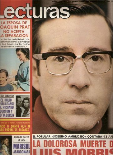 LECTURAS magazine side cover Issue 1806  1974