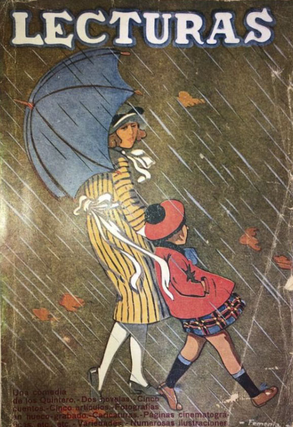 LECTURAS magazine side cover Issue 7  December 1921