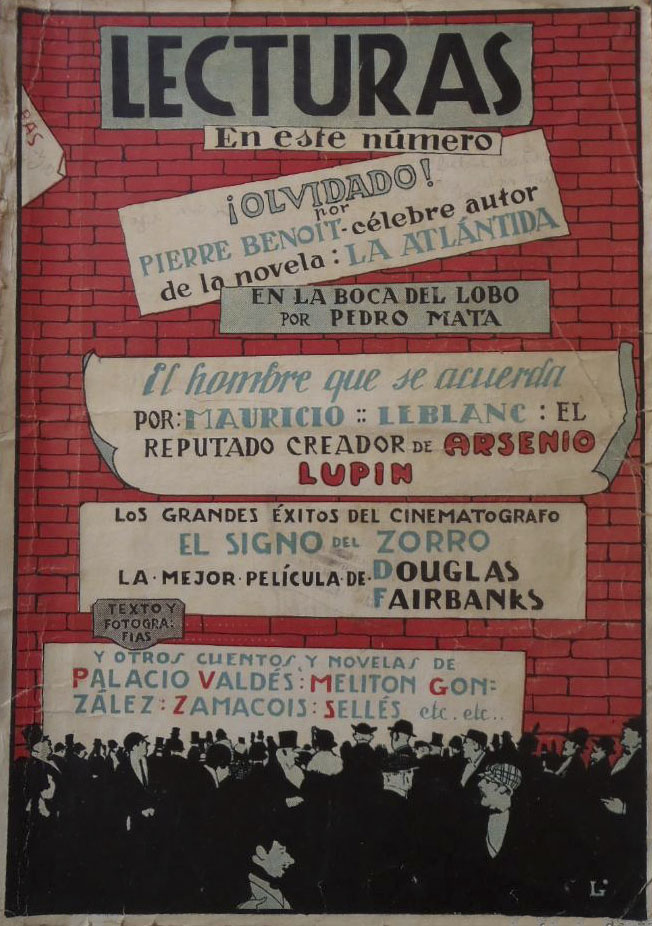 LECTURAS magazine side cover Issue 13  June 1922