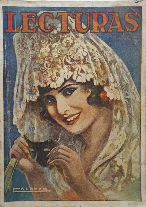 LECTURAS magazine side cover Issue 45  February 1925